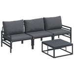 Garden Sofa Set Anthracite Steel 3378963