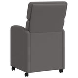 Dining Chairs with Wheels 2 pcs Grey 58 x 65 x 98 cm 42017886
