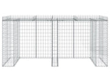 Gabion Wall for Garbage Bin 192x91x120 cm Galvanised Iron 151336