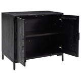 Sideboard Black 75x35x70 cm Solid Pinewood 349924