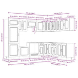 14 Piece Kitchen Cabinet Set Kalmar Grey Sonoma Engineered Wood 3314977