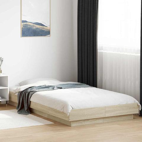 Bed Frame without Mattress Sonoma Oak 100x200 cm 3281205
