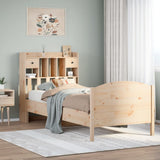 Bookcase Bed without Mattress 75x190 cm Small Single Solid Wood Pine 3323167