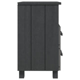 Bedside Cabinet HAMAR Dark Grey 40x35x62 cm Solid Wood Pine 340414