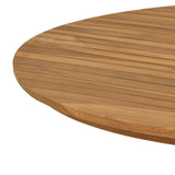 Table Top 90 x 3.5 Round Solid Teak Wood Natural 42033154
