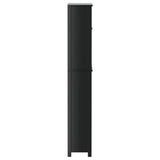 Washing Machine Cabinet BERG Black 76x27x164.5 cm Solid Wood 358557