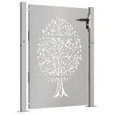 Garden Gate 100x150 cm Corten Steel Tree Design 153217