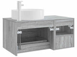 Bathroom Furniture Set 2 pcs Grey Sonoma Engineered Wood 3403933