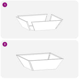 Garden Planter 5 pcs White 50 x 50 x 15 cm Cold-rolled Steel 873827