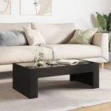 ZNTS Coffee Table with Infinity LED Black 90x50x30 cm 847617