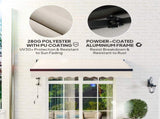 2.5 x 2m Electric Awning with Remote Controller, Aluminium Frame DIY Retractable Awning, UV30 Sun T3398P327949