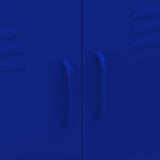 Storage Cabinet Navy Blue Steel Medium Height-Adjustable Shelves 336136
