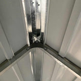 Garden Shed with Extended Roof Anthracite 277x107x181 cm Steel 364526