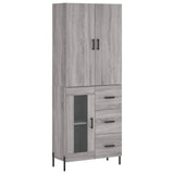 Highboard Grey Sonoma 69.5x34x180 cm Engineered Wood 3195969