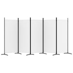 ZNTS 5-Panel Room Divider White 433x180 cm Fabric 350266