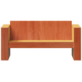 Garden Sofa Wax brown Solid pine wood 2-seater Durable 844625