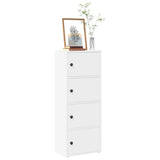 Bookcase White 40x24x102 cm Engineered Wood 860373