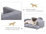 Dog Sofa Bed for Small-Sized Dogs, Elevated Pet Chair PU Cover, Soft Cushion, Cat Couch Lounger T3398P349669