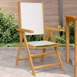 Garden Chairs 2 pcs Cream White Solid Wood Acacia and Fabric 367657