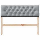 Upholstered Headboard Light Grey 100 cm Solid Pine Wood 879189