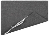 Cushion with Pillow HEERLEN 12 pcs Light Grey Fabric 926391