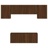 6 Piece TV Wall Units Brown Oak Engineered Wood 3216445