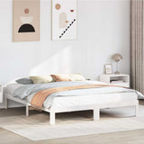 Bed Frame without Mattress White 160x200 cm Solid Wood Pine 859218