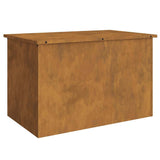 Outdoor Storage Box Rusty 80 x 50.5 x 50 cm Steel 874573