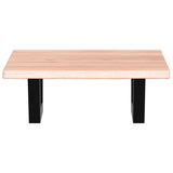 Basin Shelf Wall Mounted Steel and Solid Wood Oak 3302559