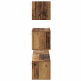 TV Cabinet Set Wall-mounted 4 pcs Old Wood Engineered Wood 3393435