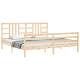 Bed Frame without Mattress 200x200 cm Solid Wood 3193941