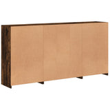 Sideboard with LED Lights Smoked Oak 202x37x100 cm 3209188