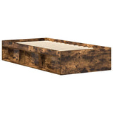 Bed Frame without Mattress Smoked Oak 90x190 cm Single 3203842