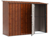 Garden Sheds Brown 203.5 x 73 x 200 cm Metal 42011302