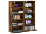 CD Cabinet 2 pcs Smoked Oak 33 x 23.5 x 97.5 cm Engineered Wood 8012699