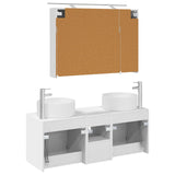Bathroom Cabinet Set 4 pcs White Engineered Wood 3406575