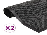 Dust Control Mats 2 pcs Rectangular Tufted 120x180 cm Anthracite 3051617