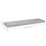 Floating Wall Shelves 4 pcs Concrete Grey 80x23.5x3.8 cm MDF 326602