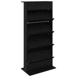 Magazine Rack Black Oak 70 x 41 x 156 cm Engineered Wood 899520