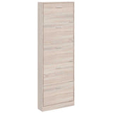 241241 Oak Look Wooden Shoe Cabinet with 5 Compartments