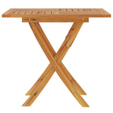 Folding Garden Table Natural 90 x 90 x 75 cm Solid Teak Wood 42042411