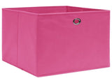 Storage Boxes 10 pcs Pink 32x32x32 cm Fabric 288347