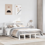 Bed Frame without Mattress White 120x190 cm Small Double Solid Wood Pine 3306517