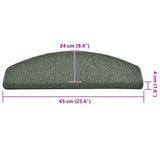 Stair Mats 30 pcs 65x24x4 cm Dark Green Half Round Large 3365757