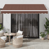 Automatic Retractable Awning Brown 350x250 cm 3215709