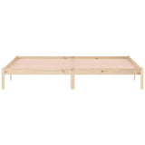 Bed Frame without Mattress 193x203 cm Solid Wood Pine King 822460