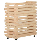 Vegetable Trolley 77x30x80 cm Solid Pinewood 327327