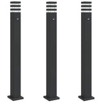 Outdoor Floor Lamps with Sensors 3pcs Black 110 cm Aluminium 4006404