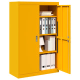 Storage Cabinet Mustard Yellow 90 x 40 x 140 cm Steel 3406163