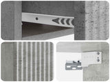 Wall-Mounted Bedside Cabinet with Drawer 2 pcs Concrete Grey 898452